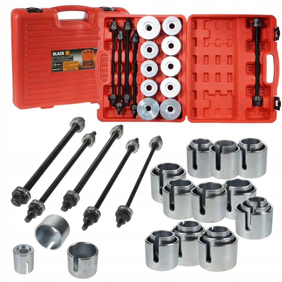 Kit estrattore 27 pz Set Estrattori Silentblock Boccole Cuscinetti 662 Ghiere