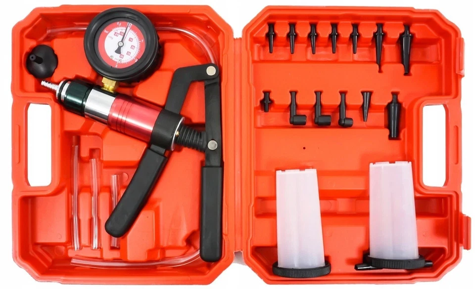 Kit Pompa Vuoto e Pressione per Spurgo Freni Tester Diagnosi Auto Moto Camion