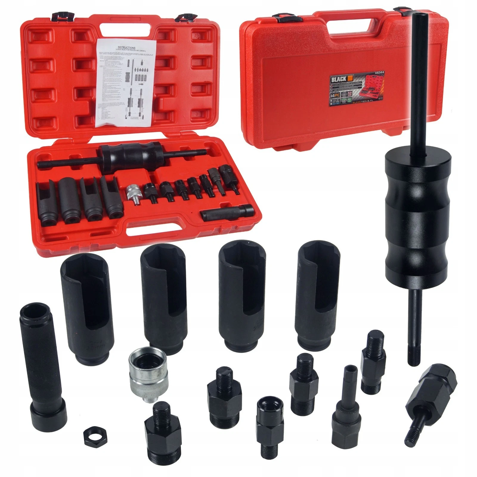 Kit Estrattore Iniettori 14pz a Martello Scorrevole Universale Motori Diesel