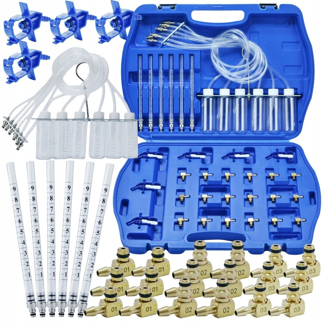 KIT TESTER CONTROLLO PROVA INIETTORI DIESEL MISURAZIONE RITORNO INIETTORE